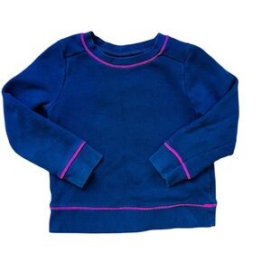 Cat & Jack Toddler solid long sleeve shirt Crew Neck Sweatshirt blue size 3T